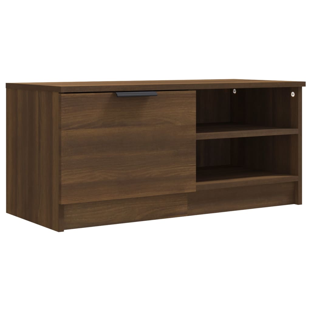 Mobile TV Rovere Marrone 80x35x36,5 cm in Legno Multistrato - homemem39