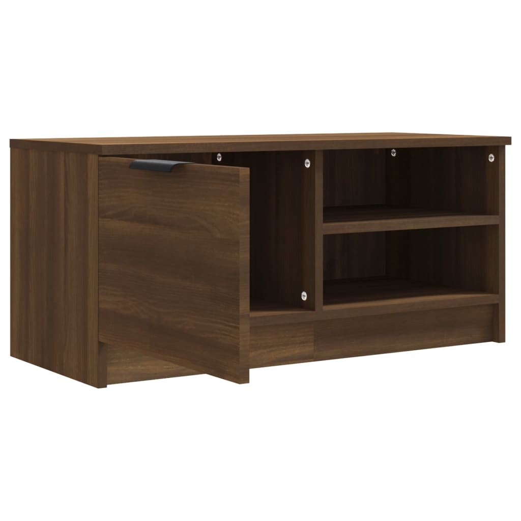 Mobile TV Rovere Marrone 80x35x36,5 cm in Legno Multistrato - homemem39