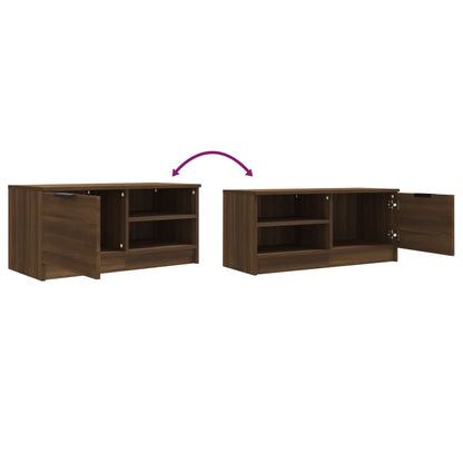 Mobile TV Rovere Marrone 80x35x36,5 cm in Legno Multistrato - homemem39