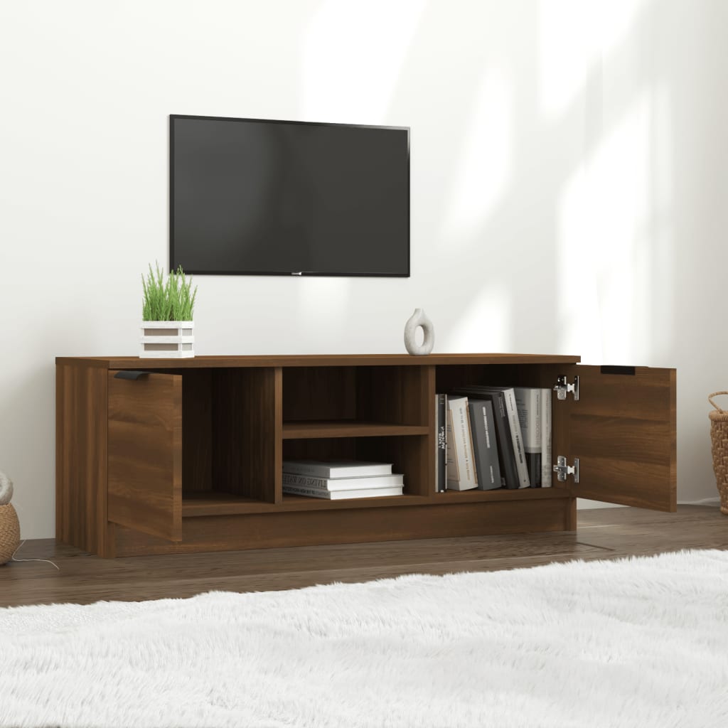 Mobile TV Marrone Rovere 102x35x36,5 cm in Legno Multistrato