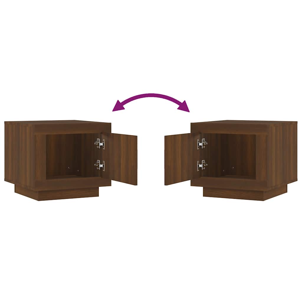Tavolino da Salotto Rovere Marrone 51x50x45cm Legno Multistrato
