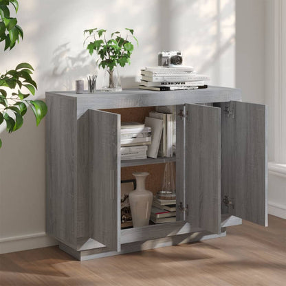 Credenza Grigio Sonoma 92x35x75 cm in Legno Multistrato - homemem39