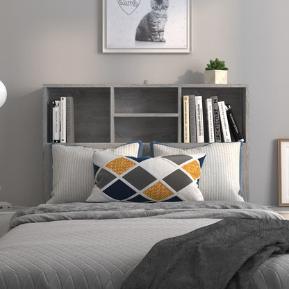 Testiera con Contenitore Grigio Sonoma 100x19x103,5 cm - homemem39