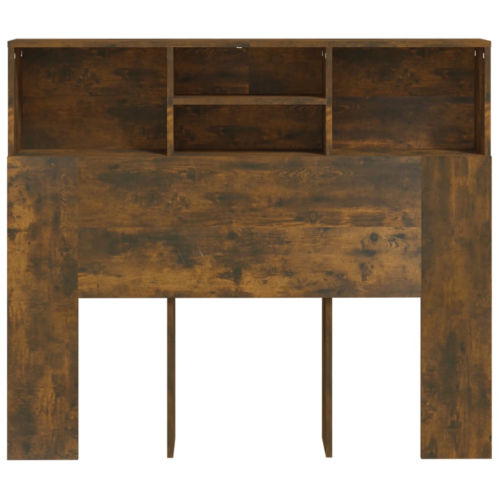 Testiera con Scomparti Rovere Fumo 120x19x103,5 cm - homemem39