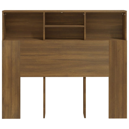 Testiera con Scomparti Rovere Marrone 120x19x103,5 cm - homemem39