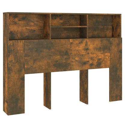 Testiera con Scomparti Rovere Fumo 140x19x103,5 cm - homemem39