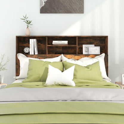 Testiera con Scomparti Rovere Fumo 140x19x103,5 cm - homemem39