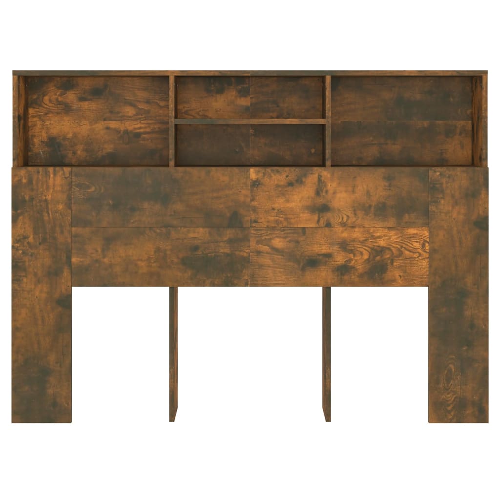 Testiera con Scomparti Rovere Fumo 140x19x103,5 cm - homemem39