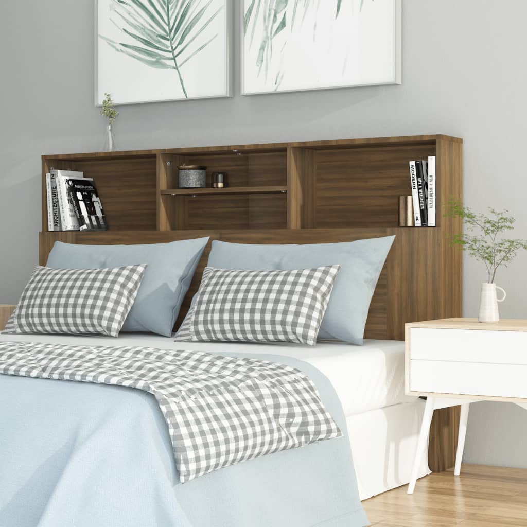 Testiera con Scomparti Rovere Marrone 160x19x103,5 cm - homemem39