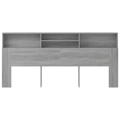 Testiera con Contenitore Grigio Sonoma 220x19x103,5 cm - homemem39