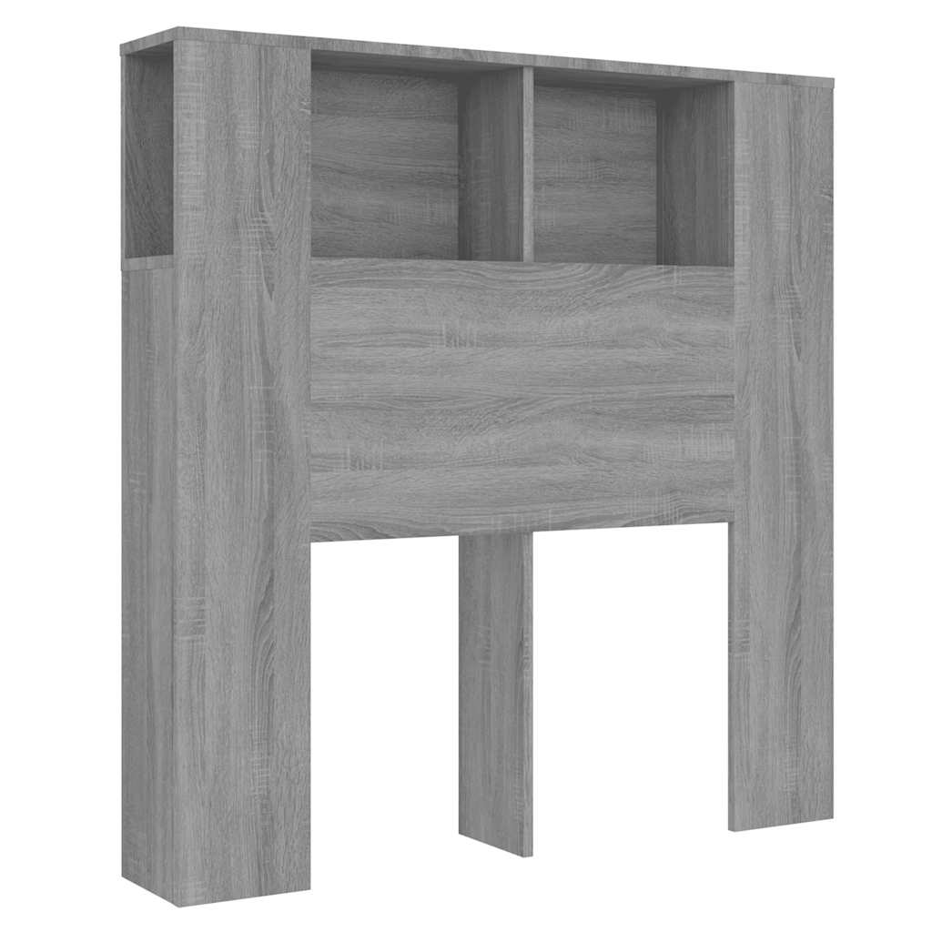Testiera con Scomparti Grigio Sonoma 100x18,5x102,5 cm - homemem39