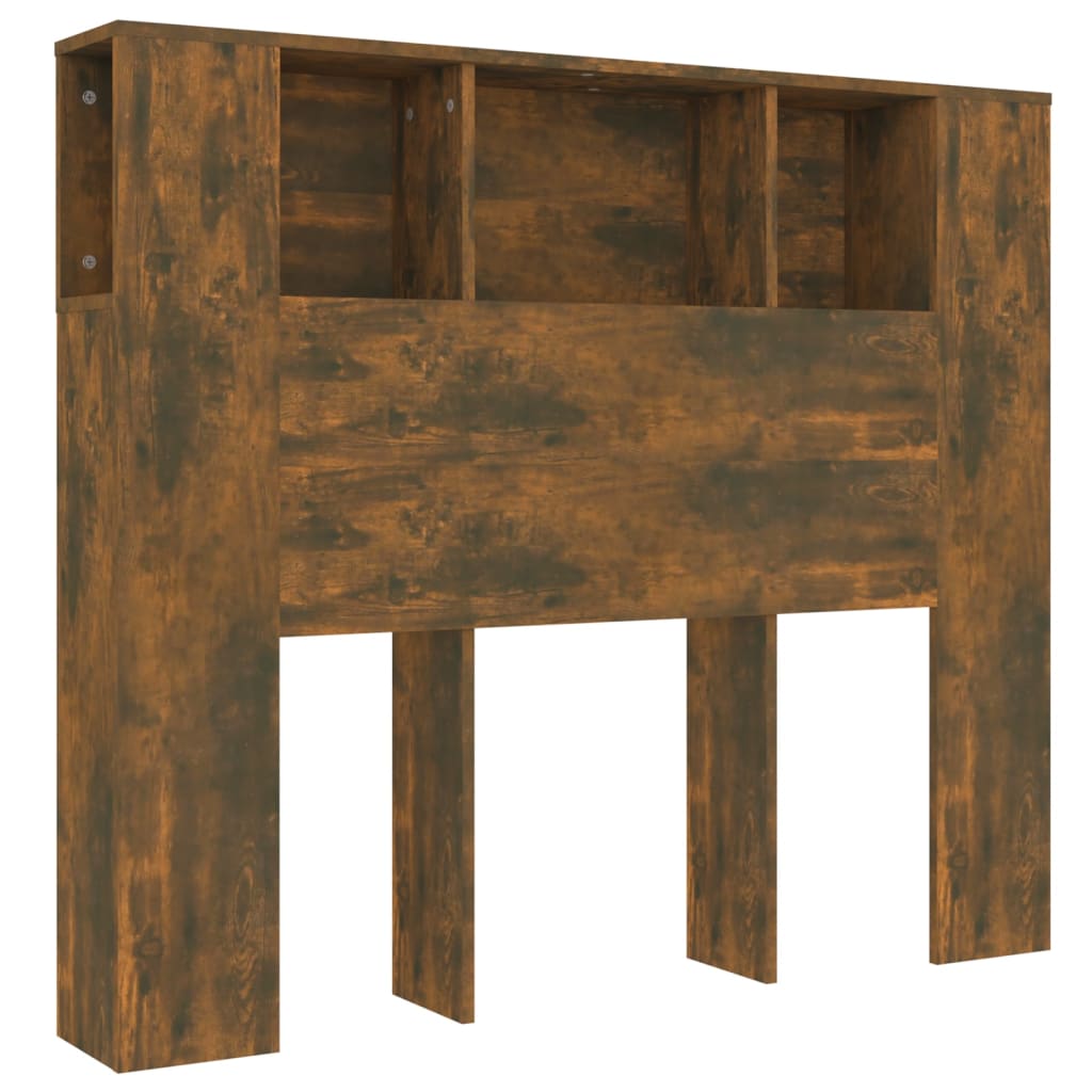 Testiera con Scomparti Rovere Fumo 120x18,5x102,5 cm - homemem39