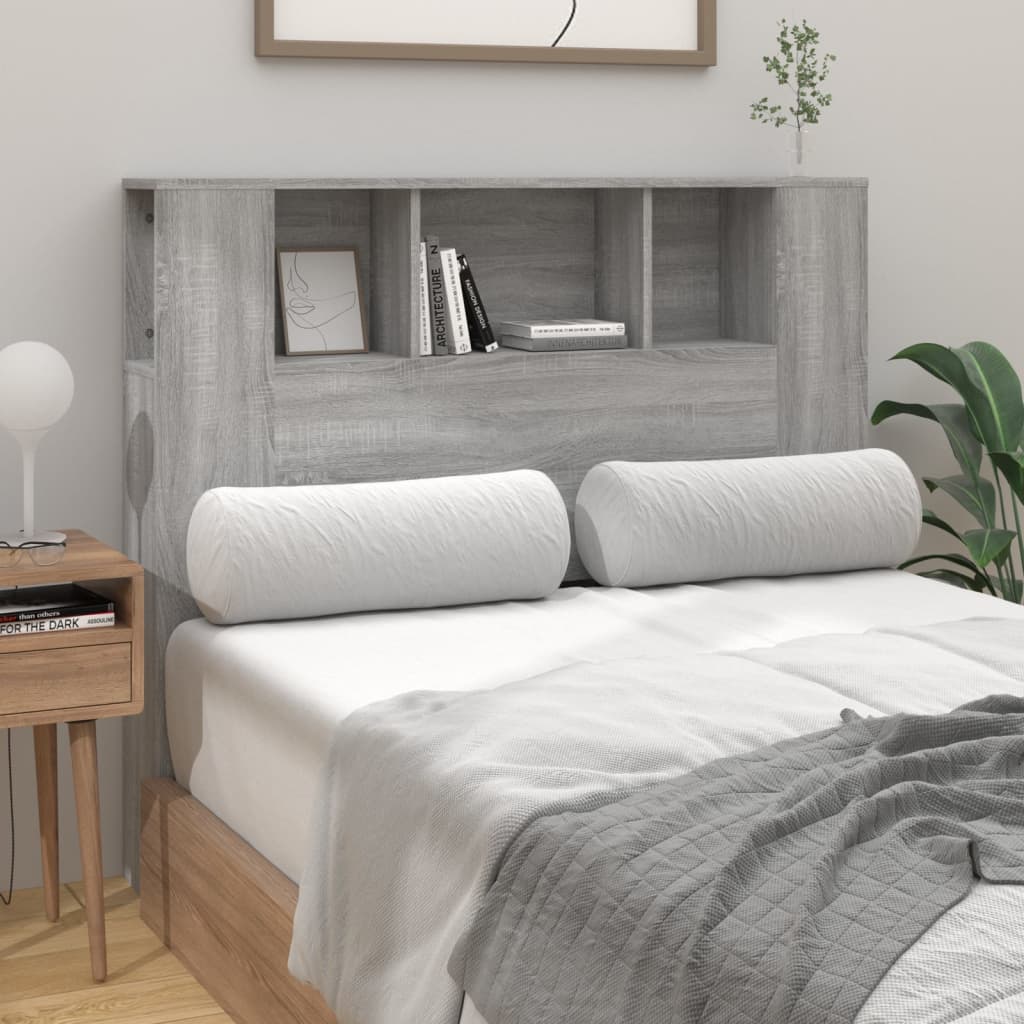 Testiera con Scomparti Grigio Sonoma 120x18,5x102,5 cm - homemem39