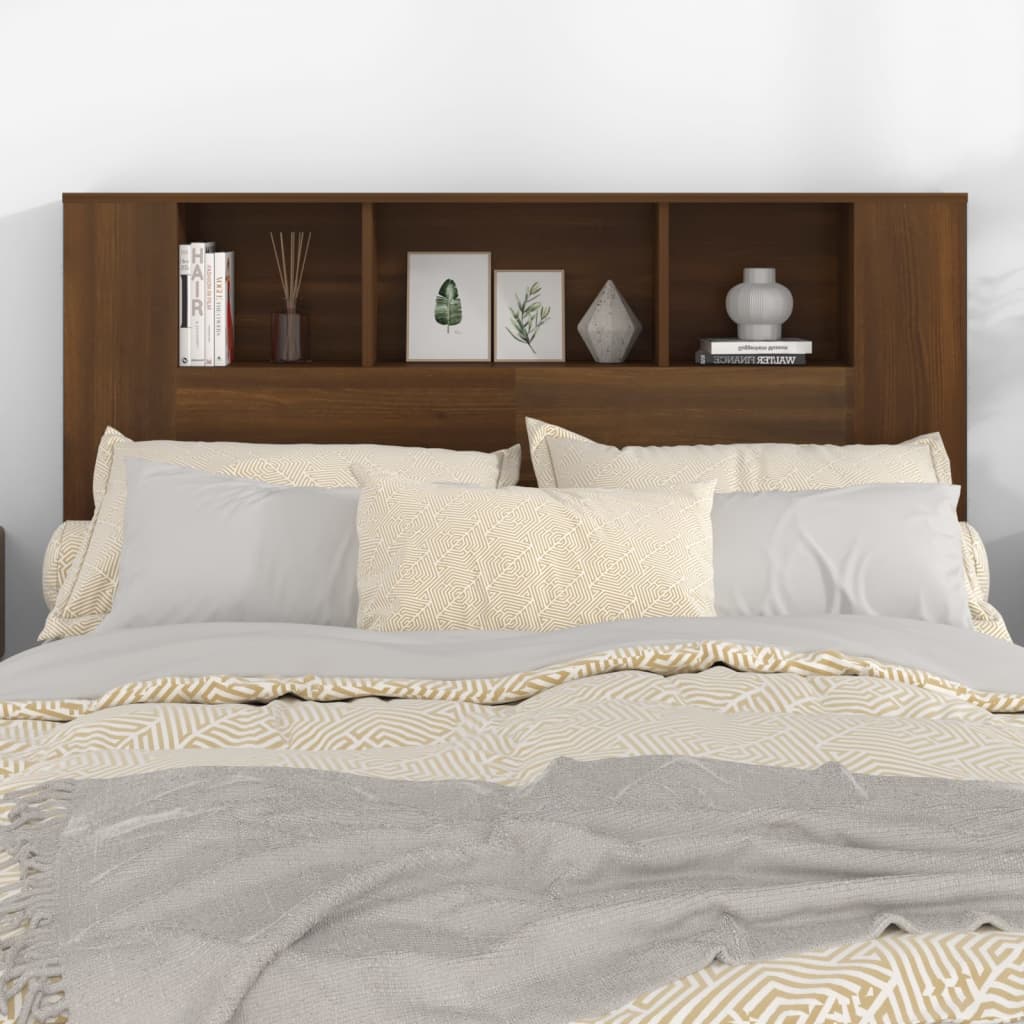 Testiera con Scomparti Rovere Marrone 140x18,5x104,5 cm - homemem39