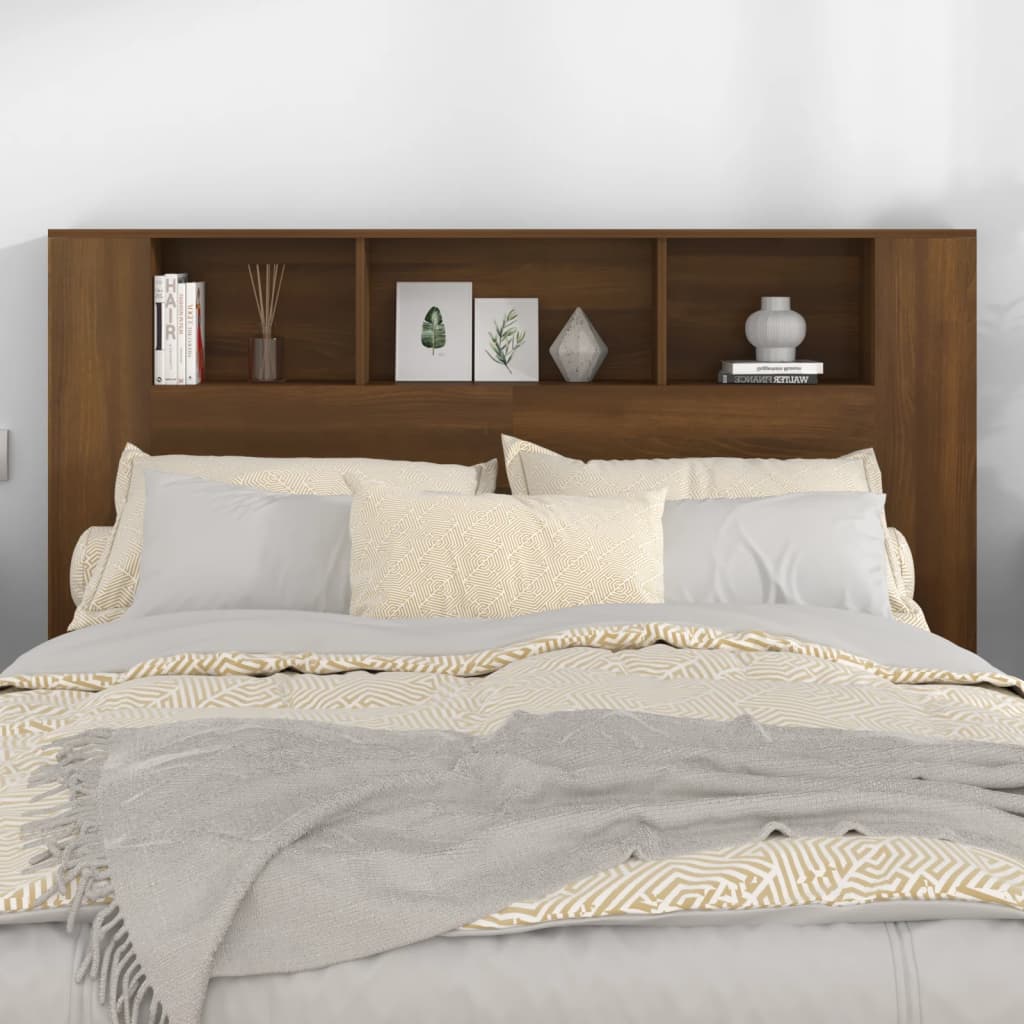 Testiera con Scomparti Rovere Marrone 160x18,5x104,5 cm - homemem39