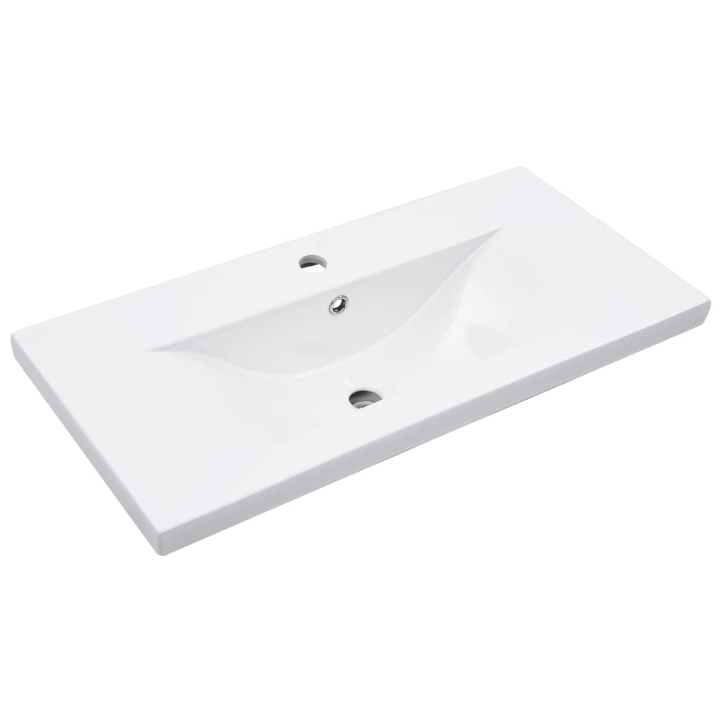 Telaio per Lavabo da Bagno con Lavabo Integrato Nero in Ferro | homemem39