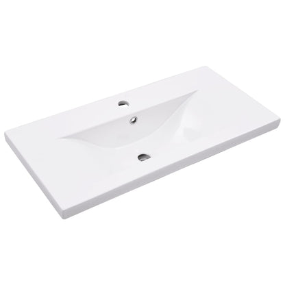 Telaio per Lavabo da Bagno con Lavabo Integrato Nero in Ferro | homemem39