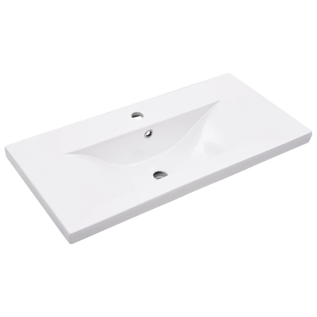 Telaio per Lavabo da Bagno con Lavabo Integrato Nero in Ferro | homemem39