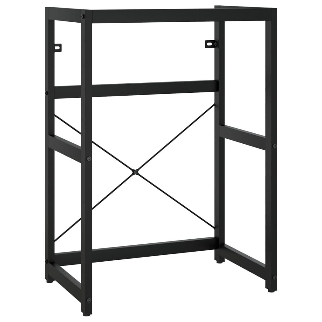Telaio per Lavabo da Bagno con Lavabo Integrato Nero in Ferro | homemem39