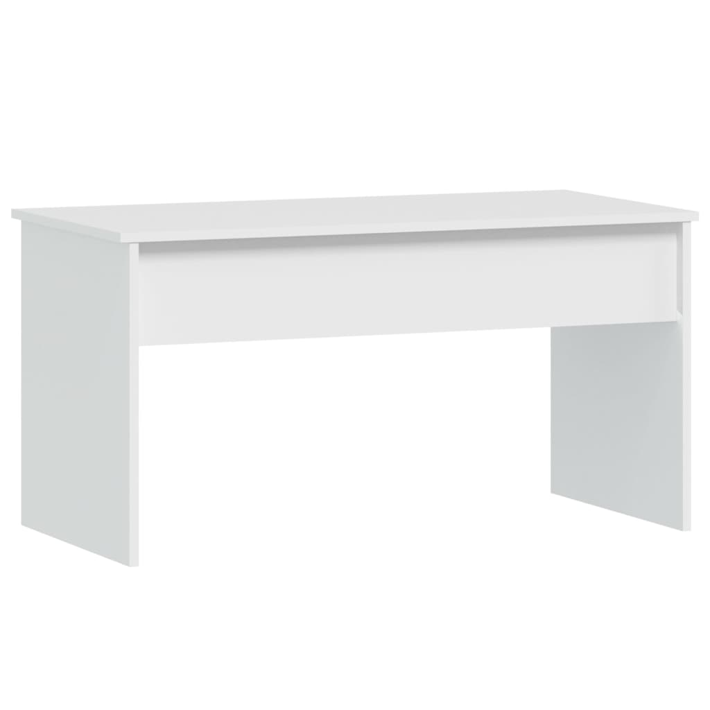 Tavolino da Salotto Bianco 102x50,5x52,5cm in Legno Multistrato | homemem39