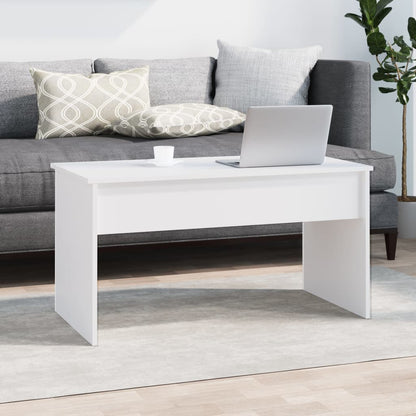Tavolino da Salotto Bianco 102x50,5x52,5cm in Legno Multistrato | homemem39