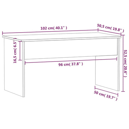 Tavolino Grigio Cemento 102x50,5x52,5 cm in Legno Multistrato | homemem39