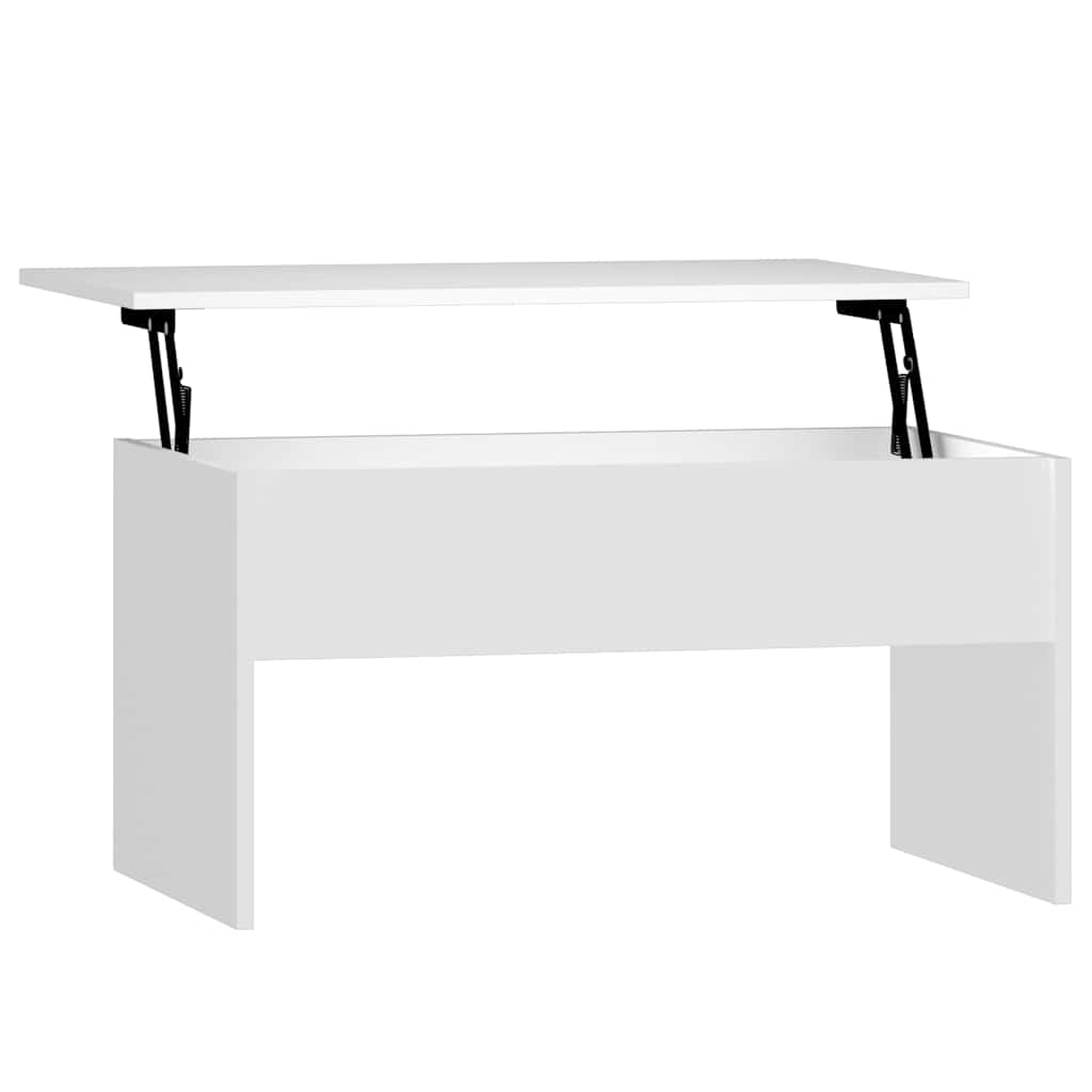 Tavolino da Salotto Bianco 80x50,5x41,5 cm Legno Multistrato | homemem39