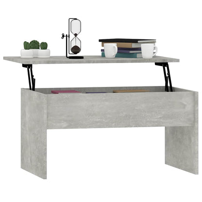 Tavolino Grigio Cemento 80x50,5x41,5 cm in Legno Multistrato | homemem39