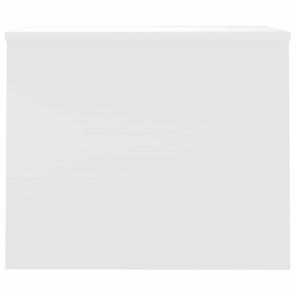 Tavolino Salotto Bianco Lucido 80x50,5x41,5cm Legno Multistrato | homemem39