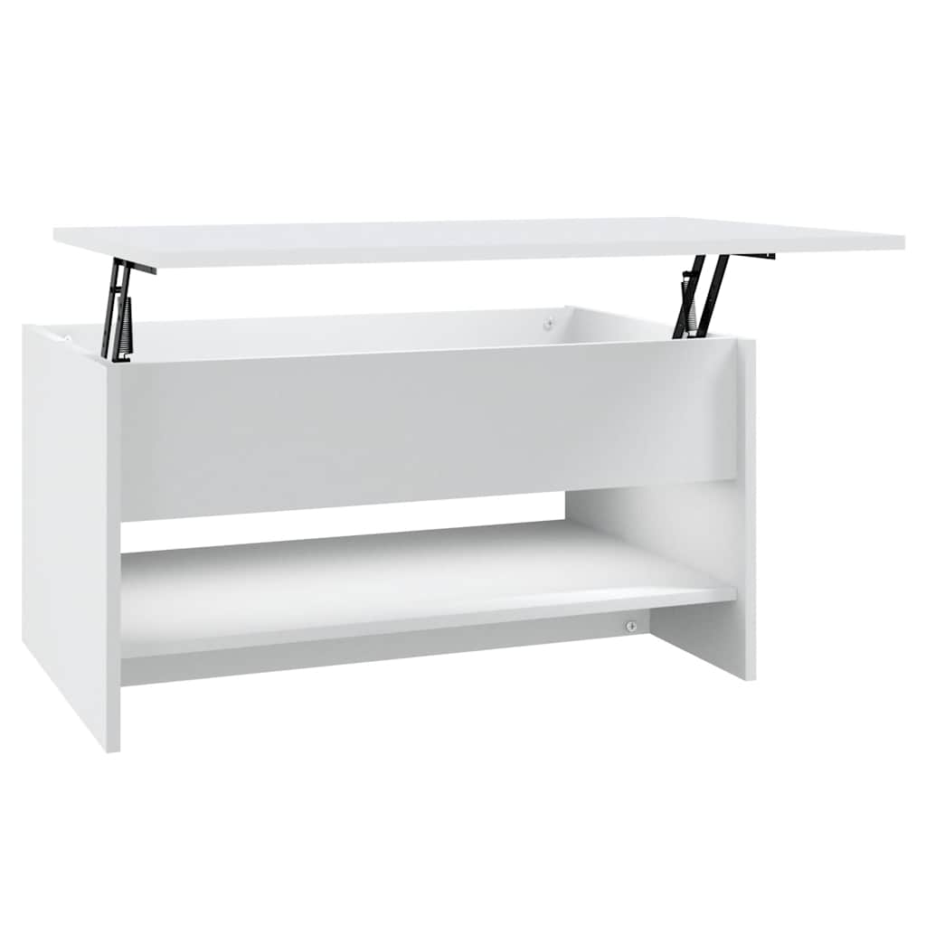 Tavolino da Salotto Bianco 80x50x40 cm in Legno Multistrato | homemem39