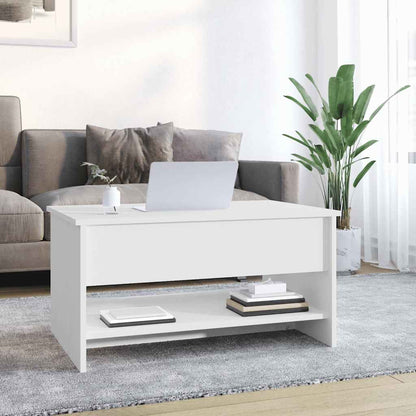 Tavolino da Salotto Bianco 80x50x40 cm in Legno Multistrato | homemem39