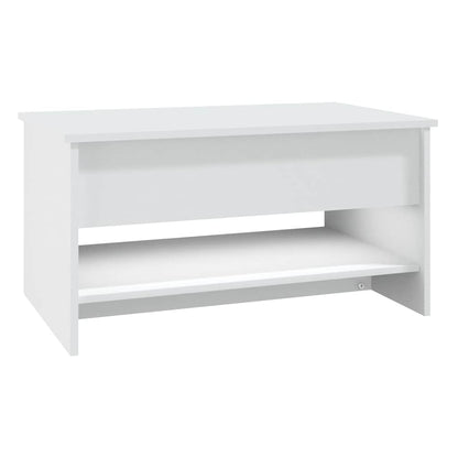 Tavolino da Salotto Bianco 80x50x40 cm in Legno Multistrato | homemem39