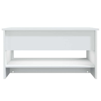 Tavolino da Salotto Bianco 80x50x40 cm in Legno Multistrato | homemem39