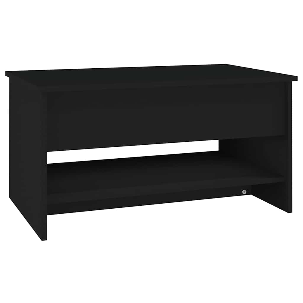 Tavolino da Salotto Nero 80x50x40 cm in Legno Multistrato | homemem39
