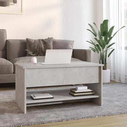 Tavolino da Salotto Grigio Cemento 80x50x40cm Legno Multistrato | homemem39