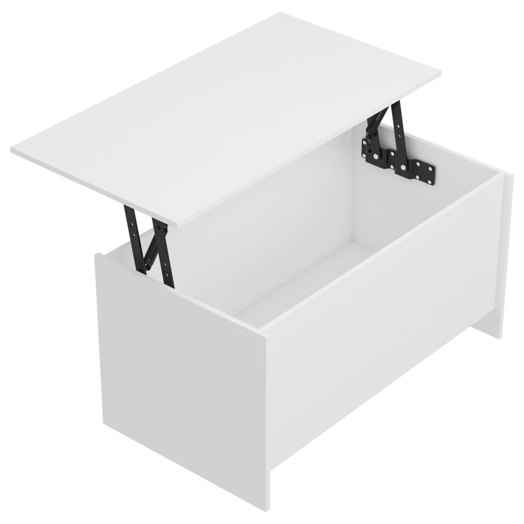 Tavolino da Salotto Bianco 102x55,5x52,5 cm Legno Multistrato | homemem39