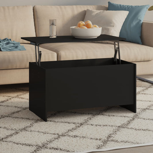 Tavolino da Salotto Nero 102x55,5x52,5 cm in Legno Multistrato | homemem39