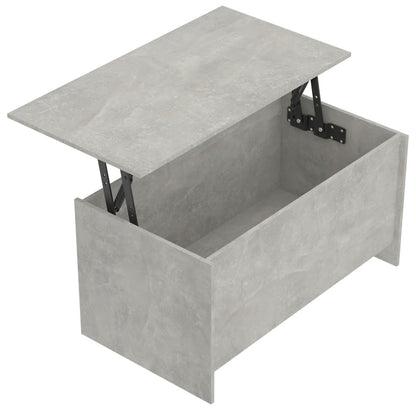 Tavolino Grigio Cemento 102x55,5x52,5 cm in Legno Multistrato | homemem39