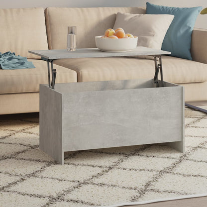 Tavolino Grigio Cemento 102x55,5x52,5 cm in Legno Multistrato | homemem39