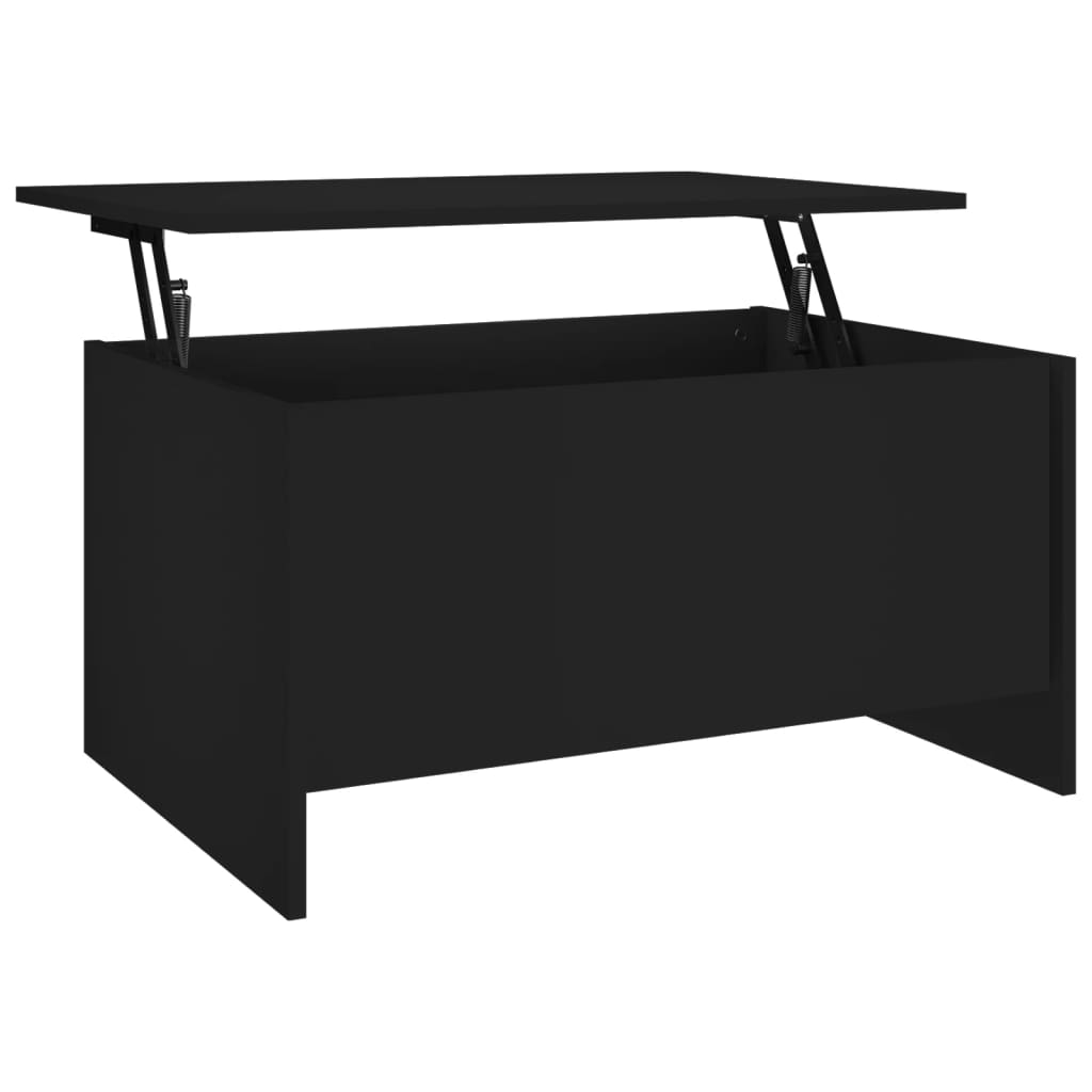 Tavolino da Salotto Nero 80x55,5x41,5 cm in Legno Multistrato | homemem39