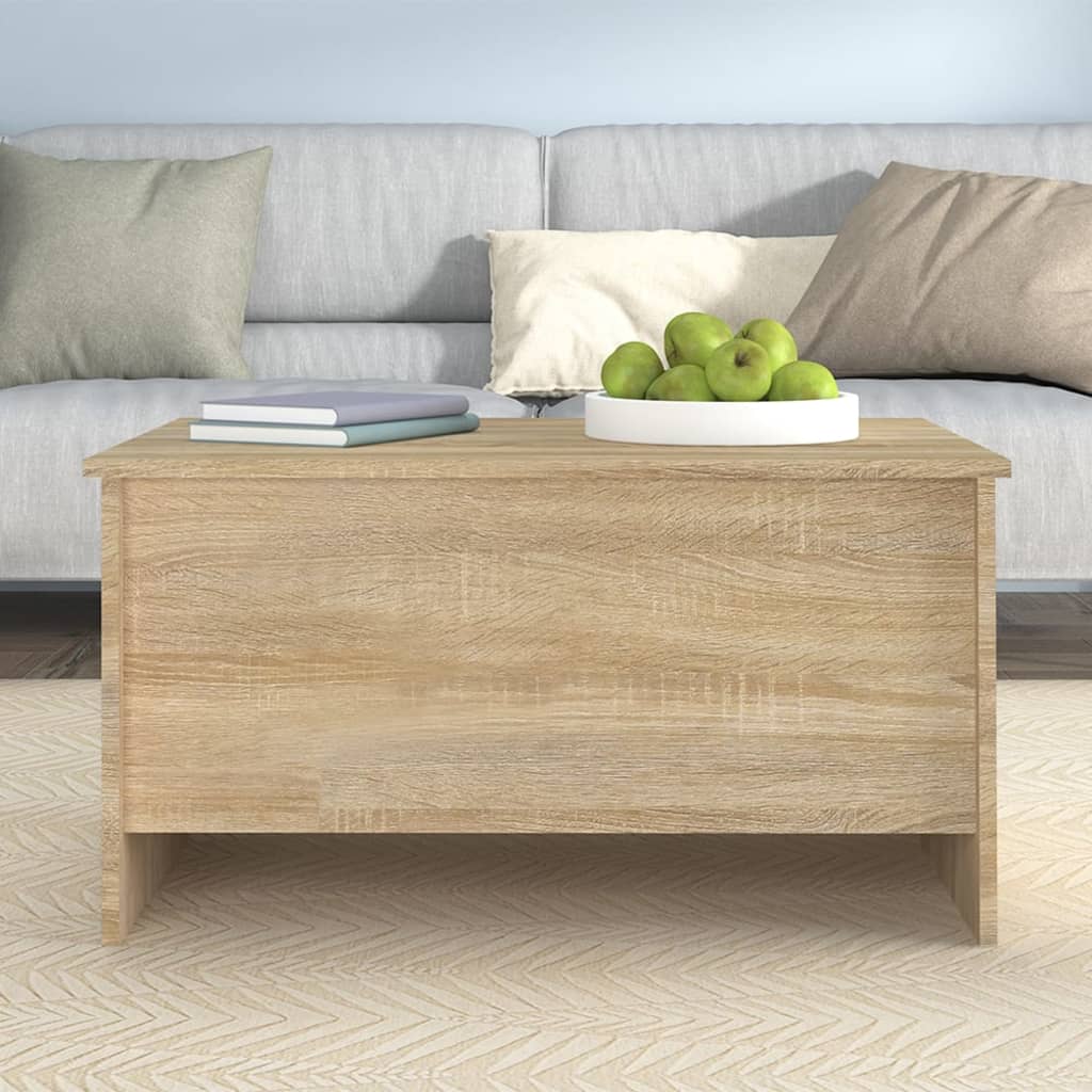 Tavolino Salotto Rovere Sonoma 80x55,5x41,5cm Legno Multistrato | homemem39