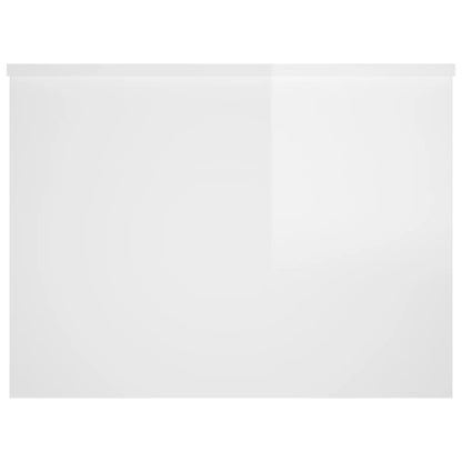 Tavolino Salotto Bianco Lucido 80x55,5x41,5cm Legno Multistrato | homemem39
