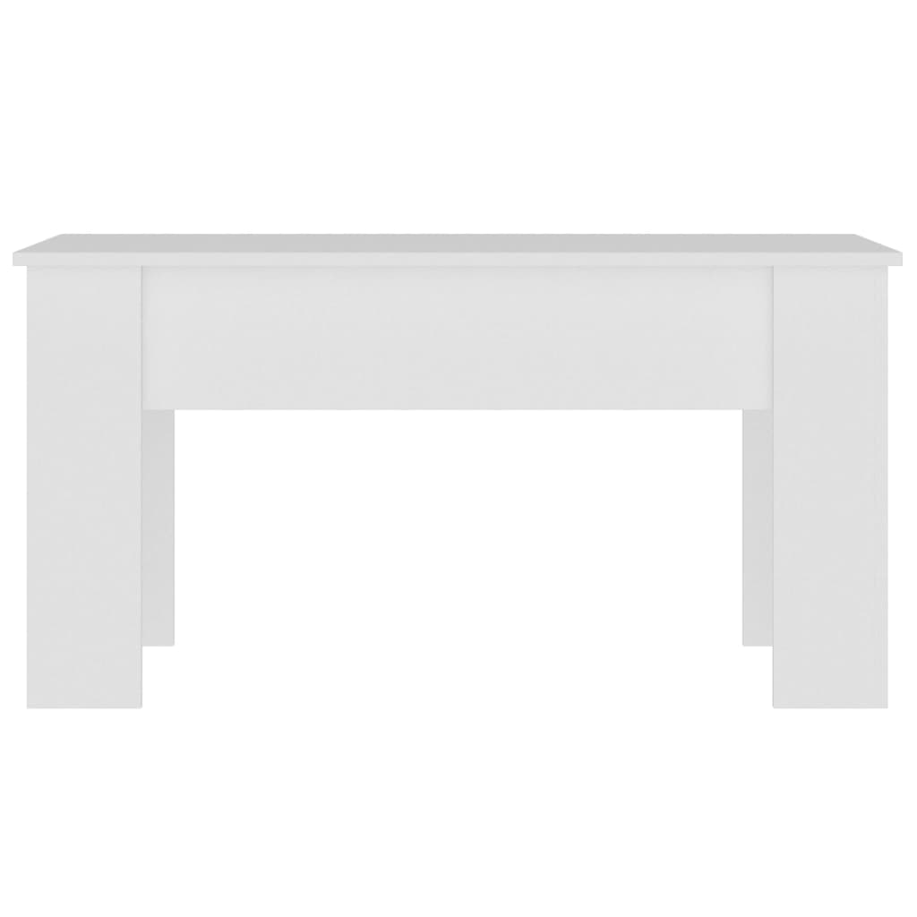 Tavolino da Salotto Bianco 101x49x52 cm in Legno Multistrato | homemem39