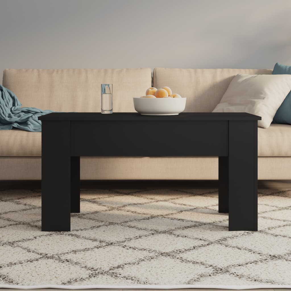 Tavolino da Salotto Nero 101x49x52 cm in Legno Multistrato | homemem39