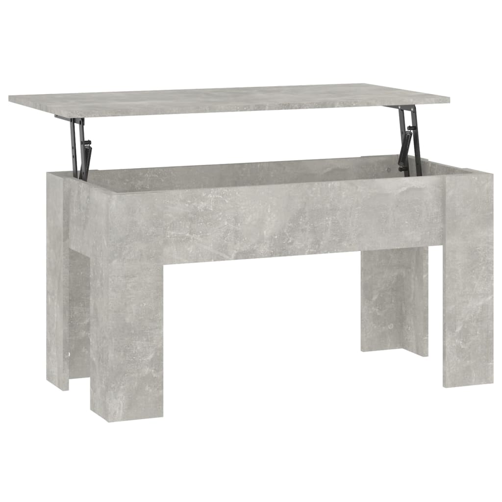 Tavolino Salotto Grigio Cemento 101x49x52 cm Legno Multistrato | homemem39