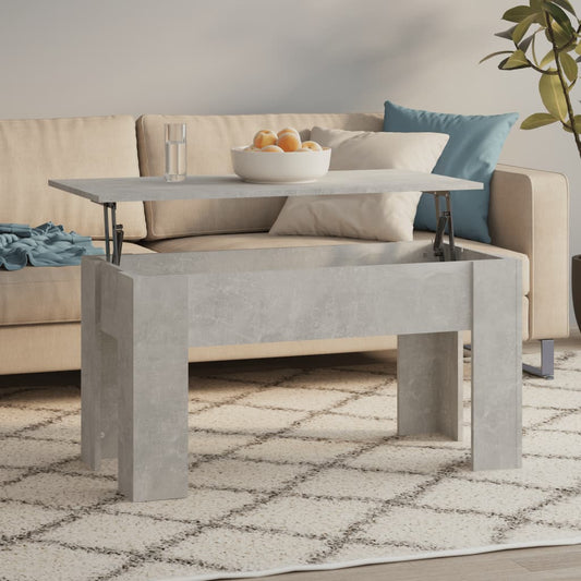 Tavolino Salotto Grigio Cemento 101x49x52 cm Legno Multistrato | homemem39