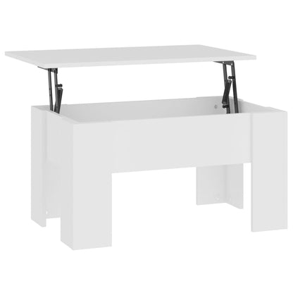 Tavolino da Salotto Bianco 79x49x41 cm in Legno Multistrato | homemem39
