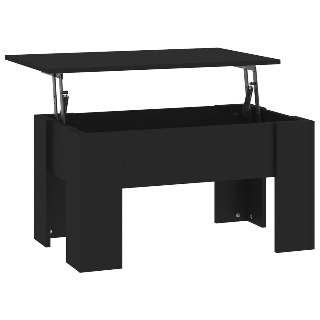 Tavolino da Salotto Nero 79x49x41 cm in Legno Multistrato | homemem39
