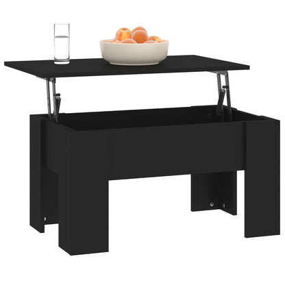 Tavolino da Salotto Nero 79x49x41 cm in Legno Multistrato | homemem39