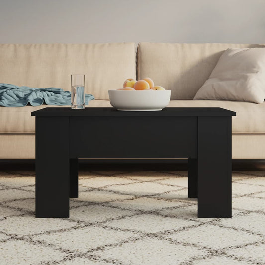 Tavolino da Salotto Nero 79x49x41 cm in Legno Multistrato | homemem39